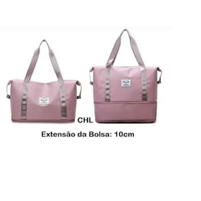 Bolsa De Viagem Academia Multifuncional Dobrável Rosa