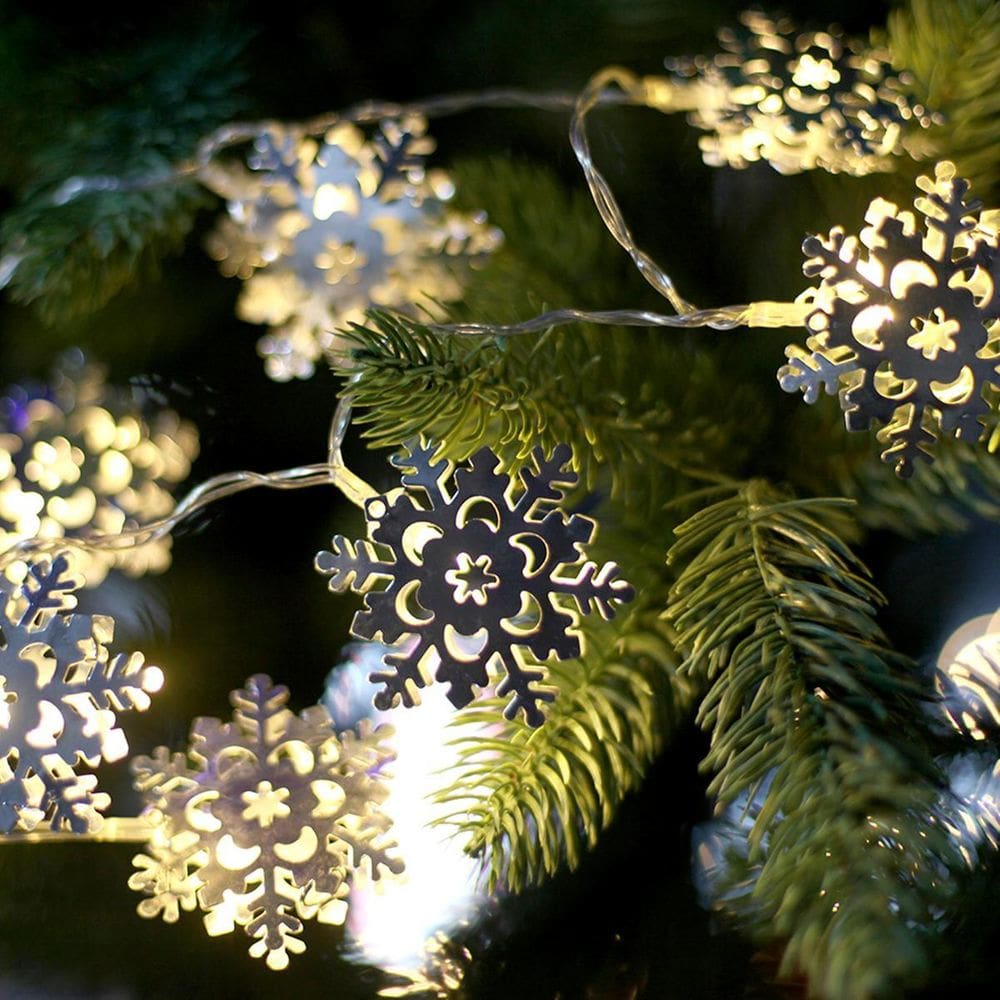 Cordão Luminoso Taschibra Floco de Neve 1,5m Prata 3000K