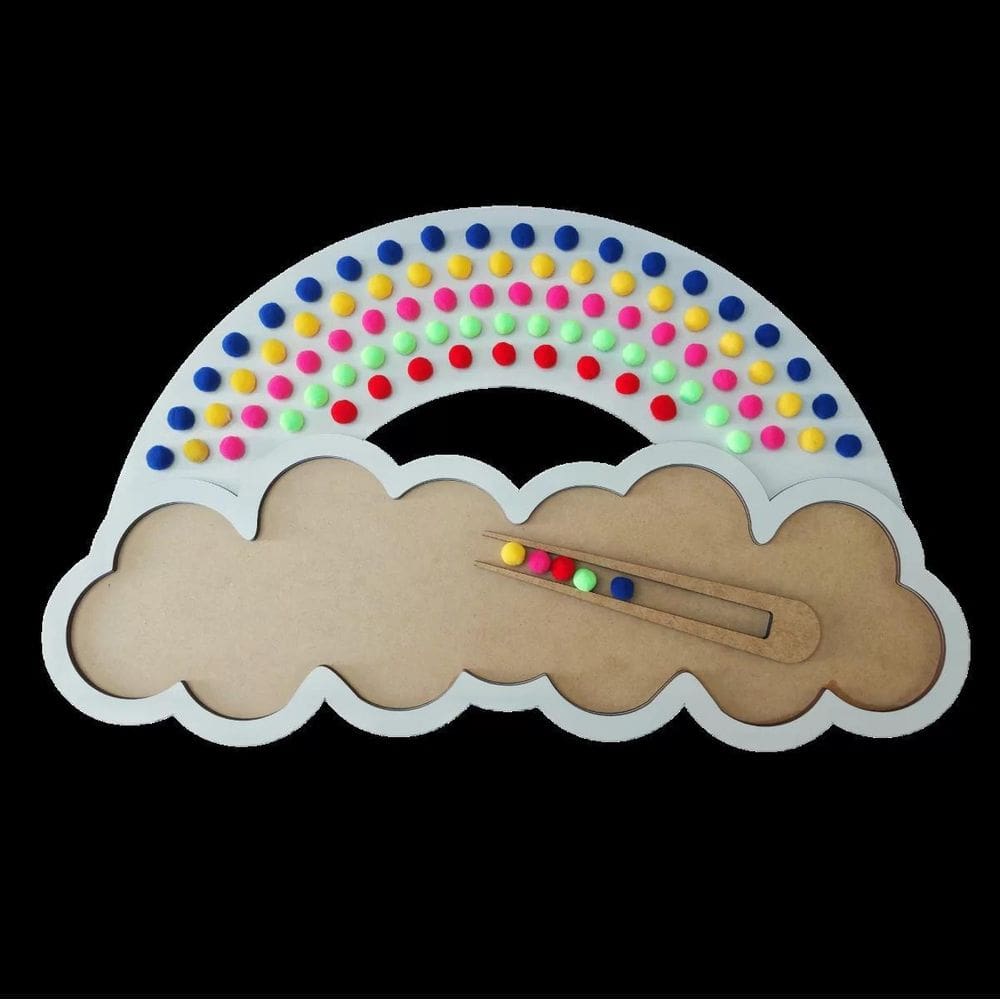 Tabuleiro Arco-íris | Pinça | Desenvolvimento motor