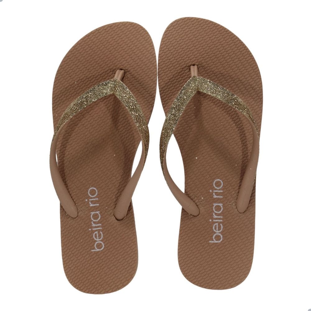 Tamanco Beira Rio Palha Com Brilho