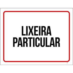 Kit 10 Placas De Lixeira Particular 36X46