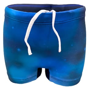 Sunga Infantil Constelação Estrelas Proteção Uv 50 Natação Praia Piscina Galaxia Nadar Filtro Solar