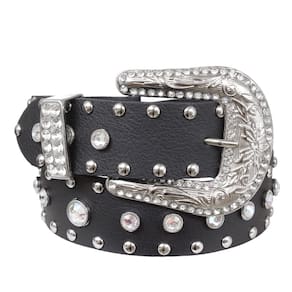 Cinto Feminino de Couro com Strass Cow Way 36781