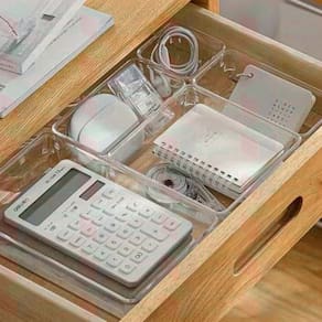 4 Organizadores Modular Ideal Escritorio Mesa Quarto Cozinha