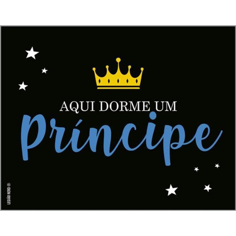 Kit 5 Placas Aqui Dorme Um Príncipe 36X46