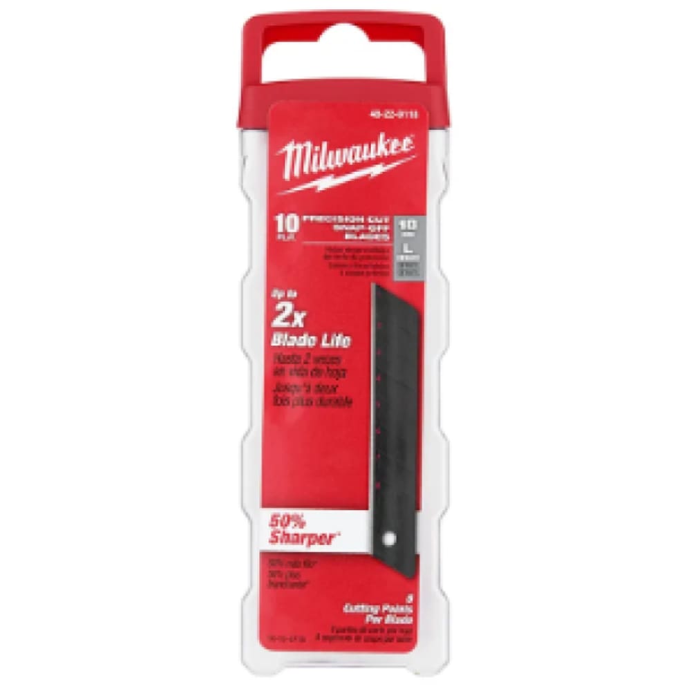 Lâmina para Estilete 18mm com 10 peças MILWAUKEE 48-22-9118