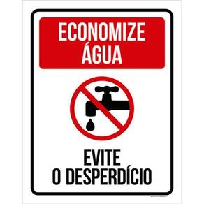 Kit 3 Placas Economize Água Evite Desperdício 36X46