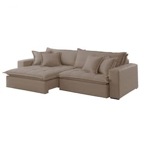 Sofá Zen Veludo 02 Módulos 120 Cm B25 Meu Sofá Online B002 Veludo Capuccino