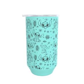 Copo Viagem C/ Tampa 400ml Lilo e Stitch Linhas Cores