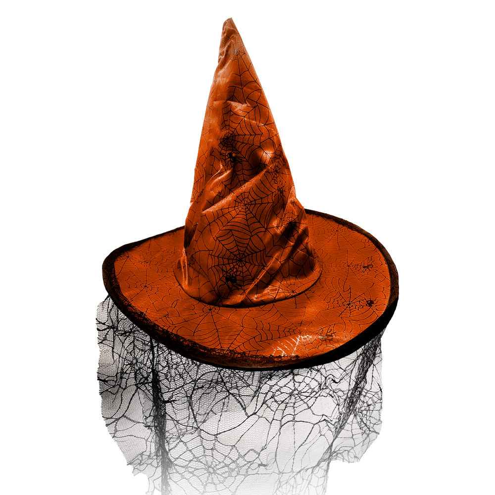 Chapêu Bruxinha com Véu - Halloween