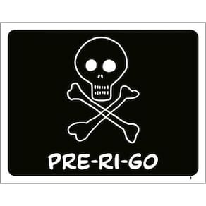 Kit 5 Placas Prerigo Caveira Branca 36X46