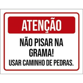 Kit 10 Placas Não Pisar Na Grama Caminho Pedras 36X46