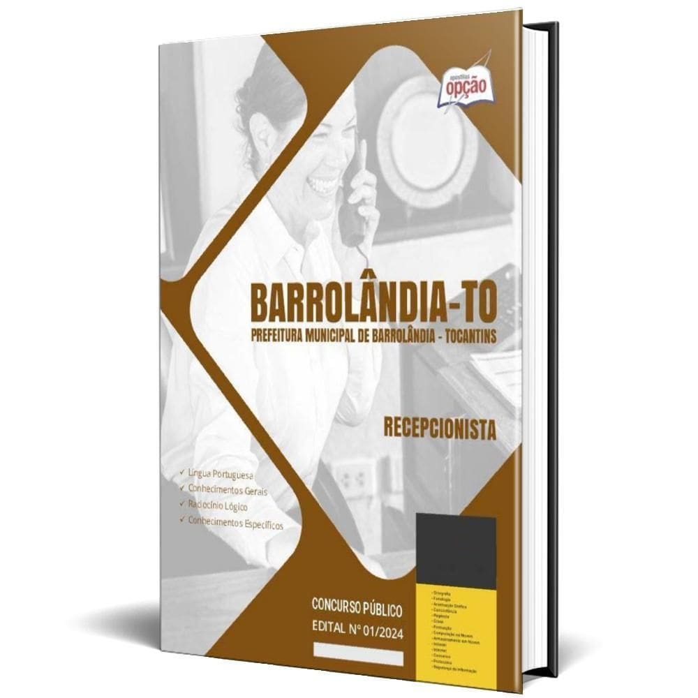 Apostila Prefeitura De Barrolândia To 2024 - Recepcionista