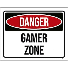 Kit 3 Placas Danger Gamer Zone 36X46