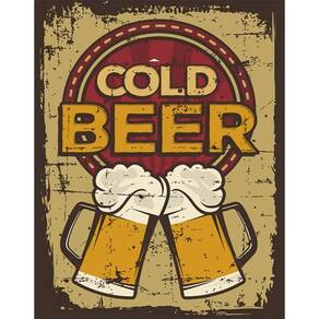 Kit 3 Placas Cold Beer Imagem 36X46