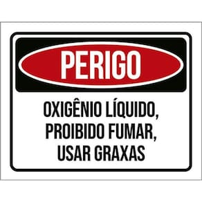 Kit 3 Placas Perigo Oxigêncio Proibido Fumar Graxas 36X46