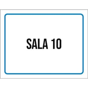 Kit 5 Placas Ambiente Setor Sala 10 36X46