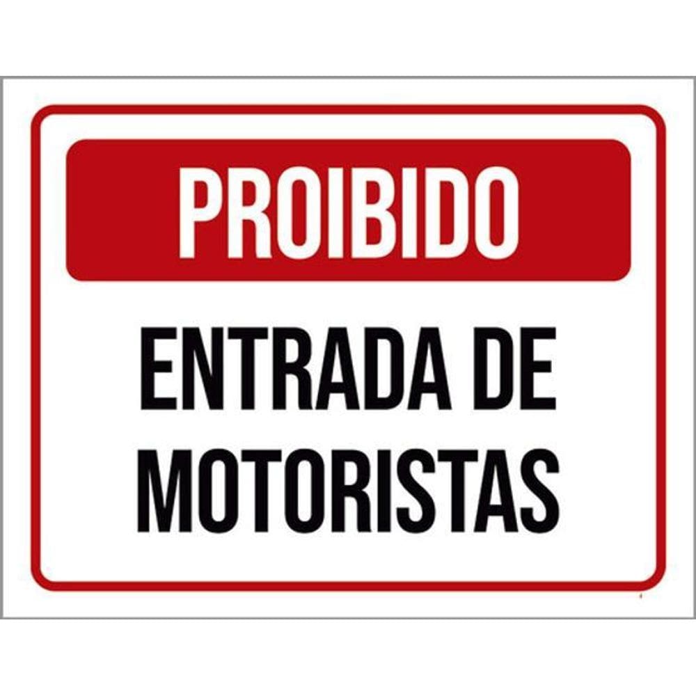 Kit 3 Placas Entrada De Motoristas 36X46