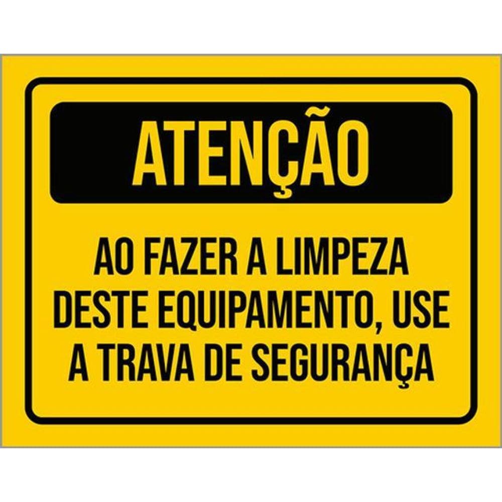 Kit 10 Placa Ao Fazer Limpeza Use Trave Segurança 36X46