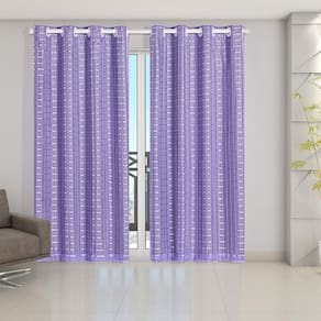 Cortina Blackout Voil 2,80X2,30 Blecaute Porta Balcão Lilás