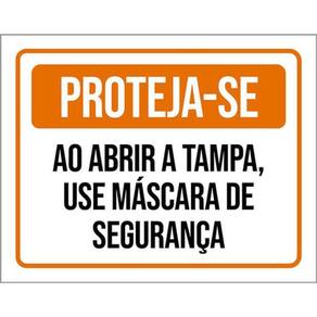 Kit 3 Placas De Proteja-Se Ao Abrir Tampa 36X46
