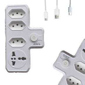 Adaptador Para Tomada 4Em1 Benjamin Bm-8703A 10A 110V / 250V