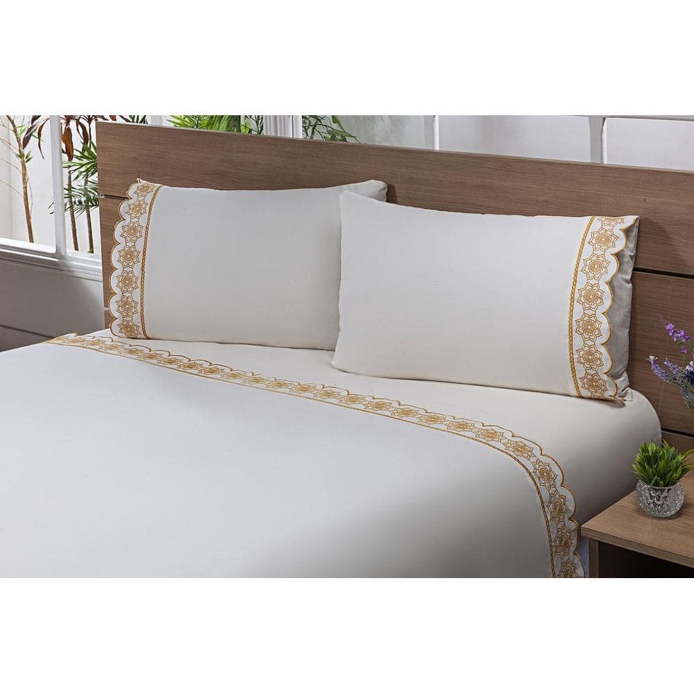 Jogo Lençol Casal Viúva 2,03Mx1,20Mx40Cm 4 Peças 180 Fios