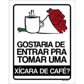 Kit 10 Placas Gostaria De Xicara De Café 36X46