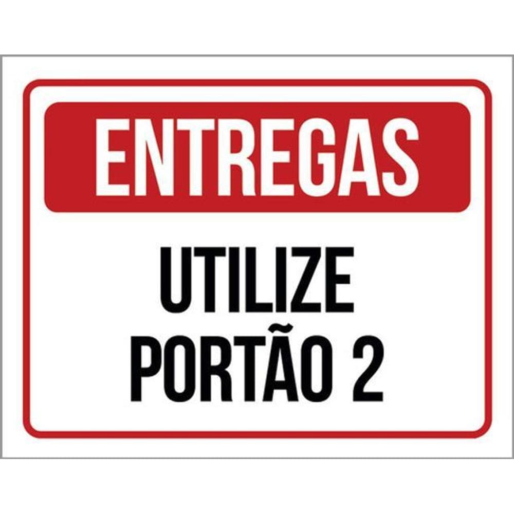 Kit 3 Placas Entregas Utilize Portão 2 36X46