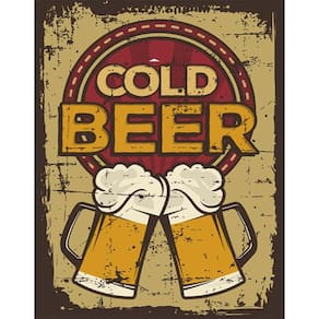 Kit 3 Placas Cold Beer Imagem 36X46