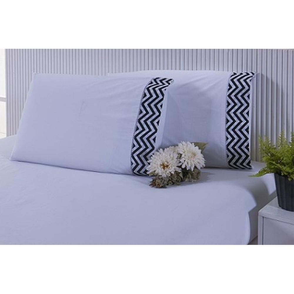 Jogo Lençol Solteiro King 2 Peças 2,03X0,96X30Cm 180 Fios