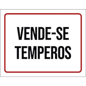 Kit 3 Placas De Vende-Se Temperos 36X46
