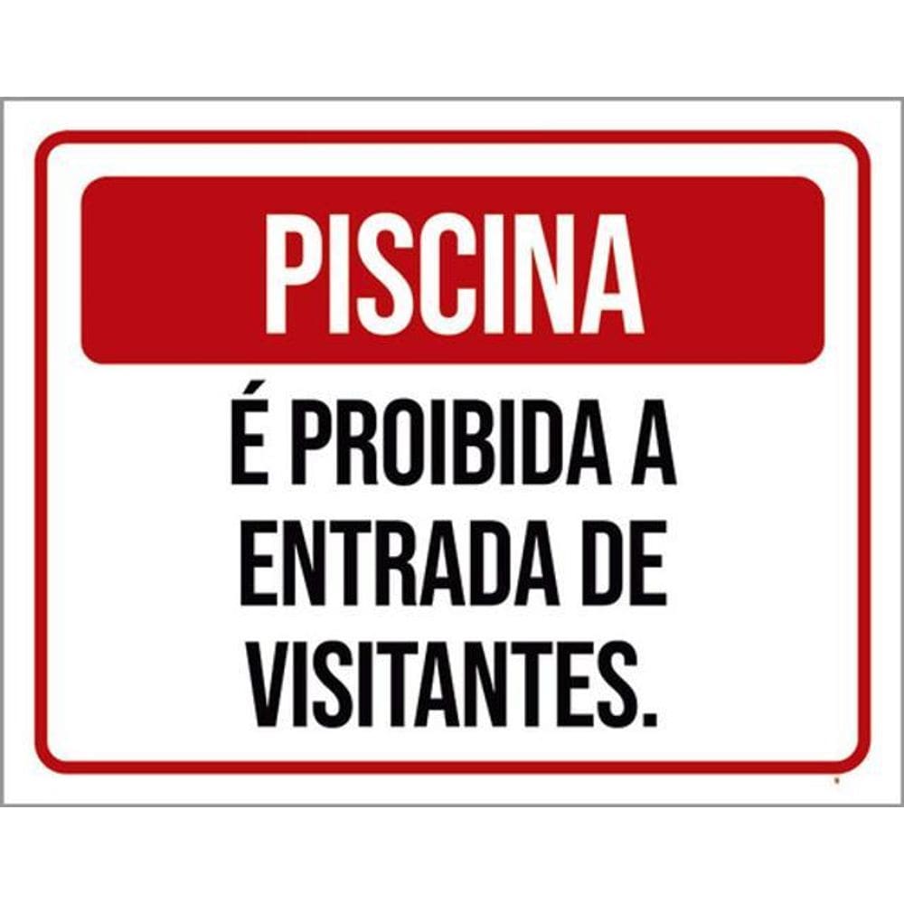 Kit 10 Placas Proibida Entrada Visitantes 36X46