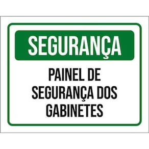 Kit 3 Placa Segurança Painel Segurança Dos Gabinetes 36X46