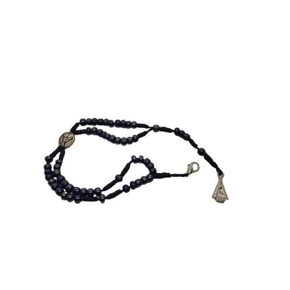 Terço Pulseira Nossa Senhora Hematita
