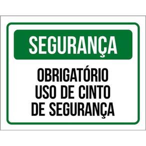 Kit 5 Placas Obrigatório Uso De Cinto De Segurança 36X46