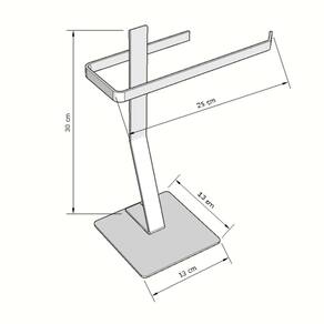 Suporte Porta Rolo Papel Toalha Mesa Cozinha Luxo Branco