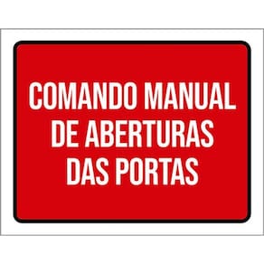 Kit 5 Placas Comando Manual Abertura Portas 36X46