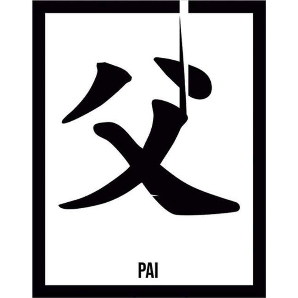 Kit 5 Placas Kanji Pai 36X46
