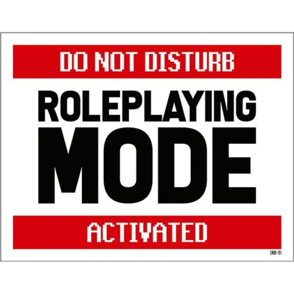 Kit 5 Placas Decorativa Roleplaying Mode Activated 36X46