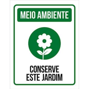 Kit 10 Placas Meio Ambiente Conserve Este Jardim 36X46