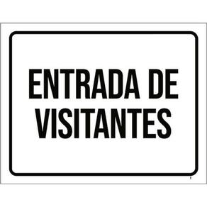 Kit 3 Placas Entrada Visitantes Setor 36X46
