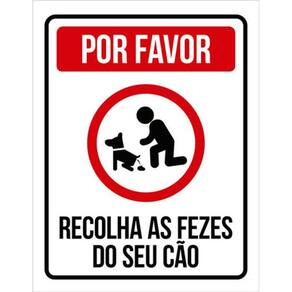 Kit 3 Placas Por Favor Recolha Fezes Seu Cão 36X46