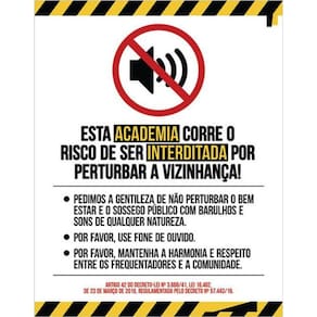 Kit 5 Placas De Academia Não Faça Barulho 36X46