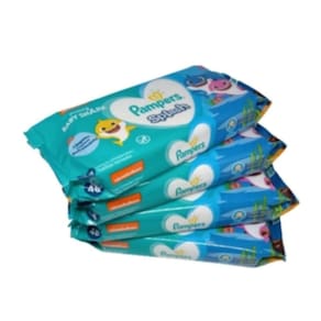 Lenço Pampers Umedecido Baby Shark 4X48Un Hipoalergênicas