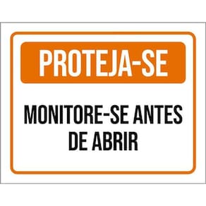 Kit 5 Placas Proteja-Se Monitore-Se Antes De Abrir 36X46