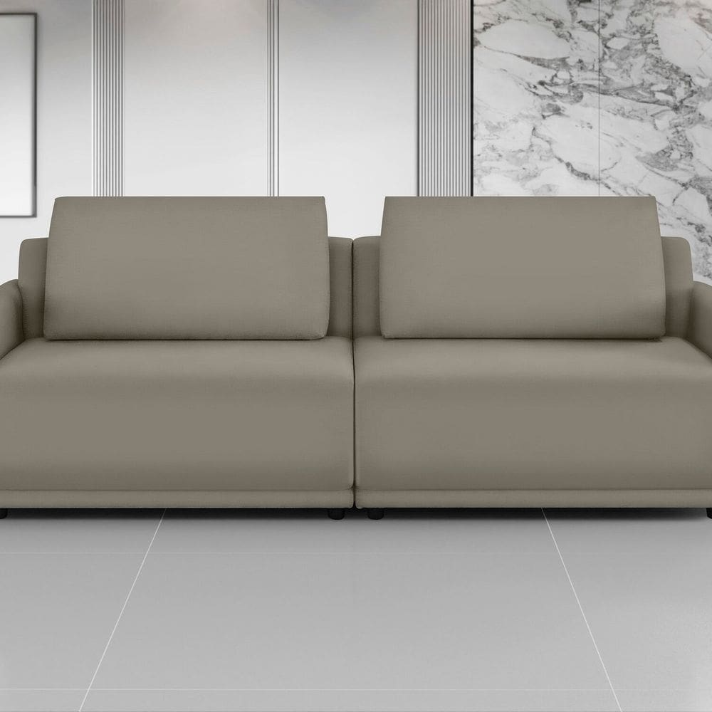 Sofá 2 Lugares 240 Cm Apolo Veludo Castor