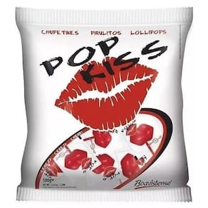 Pirulito Pop Kiss Cereja Formato De Beijo Com 50Un Florestal
