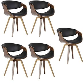 Kit com 5 Cadeiras Nicole para Sala de Jantar Preto