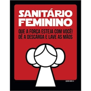 Kit 10 Placas Sanitário Feminino Princesa 36X46